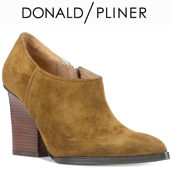 Donald J. Pliner Shoes - Donald J Pliner Verie Shooties Suede Ankle Boots Booties Shoes Stacked Heels 9.5